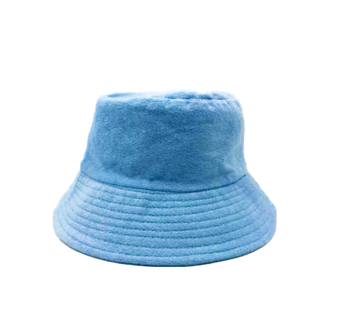 Ocean Blue terry towelling bucket hat